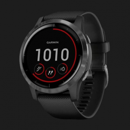 Garmin Vivoactive 4 Slate Stainless Steel Bezel with Black Case and Silicone Band в Києві