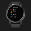 Garmin Vivoactive 4 Slate Stainless Steel Bezel with Black Case and Silicone Band