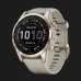 Garmin Fenix 7S Sapphire Solar Cream Gold Titanium with Light Sand Band