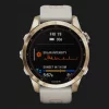 Garmin Fenix 7S Sapphire Solar Cream Gold Titanium with Light Sand Band