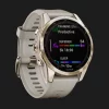 Garmin Fenix 7S Sapphire Solar Cream Gold Titanium with Light Sand Band