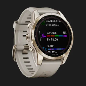 б/у Garmin Fenix 7S Sapphire Solar Cream Gold Titanium with Light Sand Band в Бердичеві