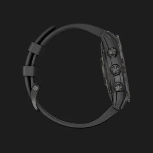 Garmin Fenix 7 Sapphire Solar Carbon Gray DLC Titanium with Black Band в Бердичеві