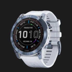 б/у Garmin Fenix 7X Sapphire Solar Mineral Blue DLC Titanium with Whitestone Band в Бердичеві