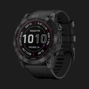 б/у Garmin Fenix 7X Sapphire Solar Black DLC Titanium with Black Band (010-02541-22) в Коломиї