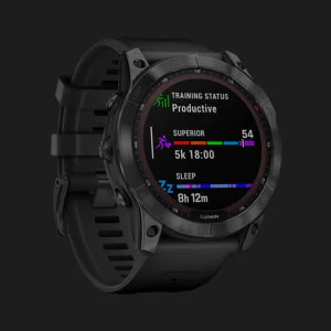 б/у Garmin Fenix 7X Sapphire Solar Black DLC Titanium with Black Band (010-02541-22) в Коломиї