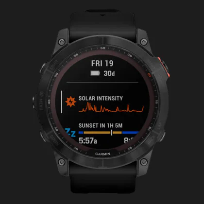 Garmin Fenix 7X Solar Slate Gray with Black Band в Новому Роздолі