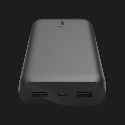 Портативний акумулятор Power Bank Belkin 20000mAh, 15W, Dual USB-A, USB-C (Black) в Дніпрі