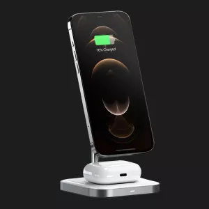 Беспроводная зарядка Satechi Aluminum 2 in 1 Magnetic Wireless Stand (ST-WMCS2M) в Хмельницком