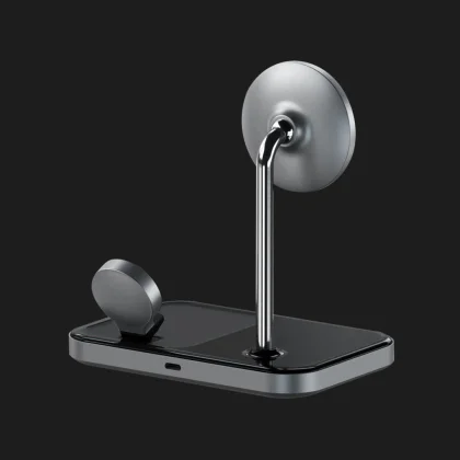 Безпровідна зарядка Satechi Aluminum 3 in 1 Magnetic Wireless Charging Stand (ST-WMCS3M) в Новому Роздолі