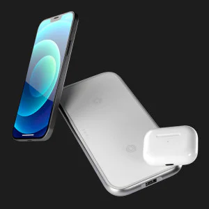 Беспроводная зарядка Zens Dual Aluminium Wireless Charger (White) в Хмельницком