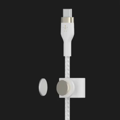 Кабель Belkin Braided Silicone USB-C 1m (White) в Тернополе