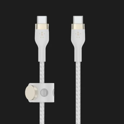 Кабель Belkin Braided Silicone USB-C 1m (White) у Запоріжжі