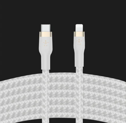 Кабель Belkin Braided Silicone USB-С to Lightning 1m (White)