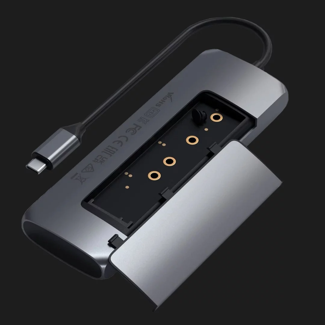 Satechi Aluminum Type-C Hybrid Multiport Adapter (ST-UCHSEM) (Space Gray)