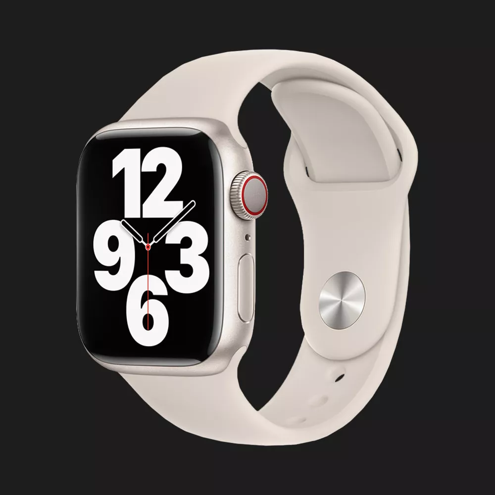 Оригинальный ремешок для Apple Watch 38/40/41/42 mm Sport Band (Starlight) (MKU93)