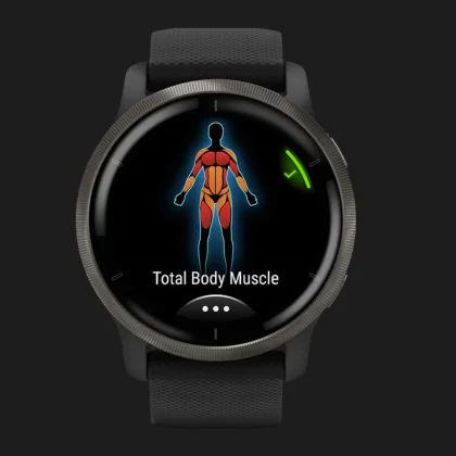 Garmin Venu 2 Slate Stainless Steel Bezel with Black Case and Silicone Band в Стрыю