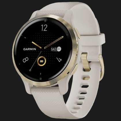 Часы Garmin Venu 2S Light Gold Stainless Steel Bezel with Light Sand Case and Silicone Band Калуше