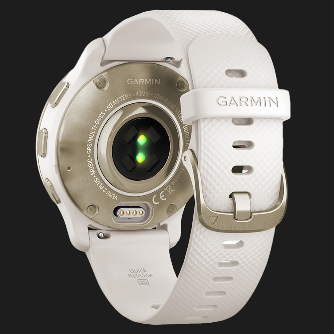 garmin Venu® 2 Plus Cream Gold Stainless Steel Bezel with Ivory Case and  Silicon