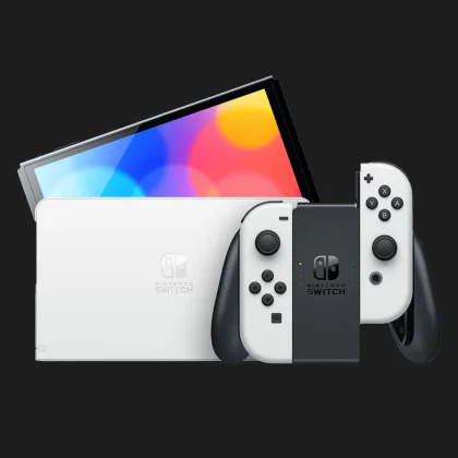 Портативна ігрова приставка Nintendo Switch OLED with White Joy-Con (045496453435)