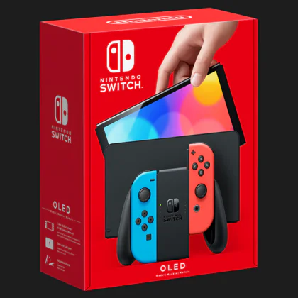 Портативна ігрова приставка Nintendo Switch OLED with Neon Blue and Neon Red Joy-Con (045496883409) в Нововолинську