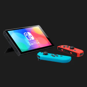 Портативная игровая приставка Nintendo Switch OLED with Neon Blue and Neon Red Joy-Con (045496883409) (Ultra) в Борисполе