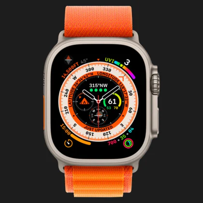 Apple Watch Ultra 49mm GPS + LTE Titanium Case with Orange Alpine Loop Small (MNHH3/MNHA3) у Львові