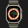 Apple Watch Ultra 49mm GPS + LTE Titanium Case with Green Alpine Loop Large (MQFP3/MQEX3)