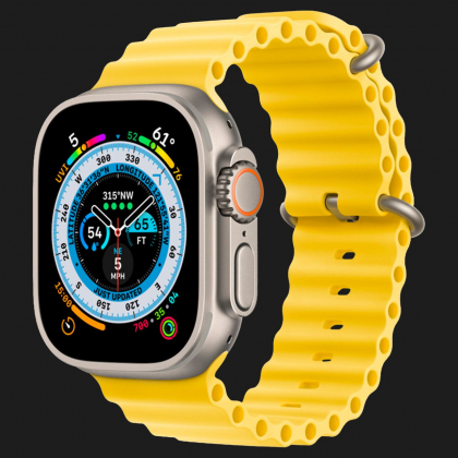 Apple Watch Ultra 49mm GPS + LTE Titanium Case with Yellow Ocean Band (MNHG3/MNH93)