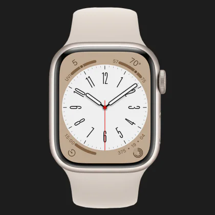 Apple Watch Series 8 41mm Starlight Aluminum Case with Starlight Sport Band (MNP63)