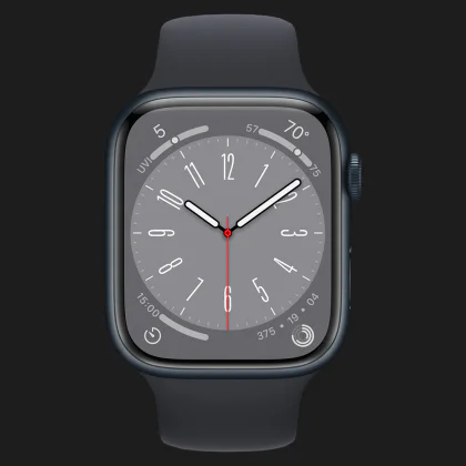 Apple Watch Series 8 45mm Midnight Aluminum Case with Midnight Sport Band (MNP13)