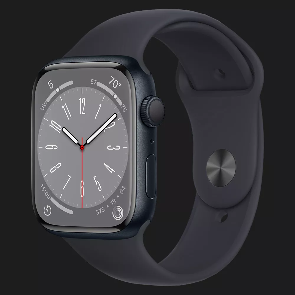Apple Watch Series 8 41mm Midnight Aluminum Case with Midnight Sport Band (MNP53)