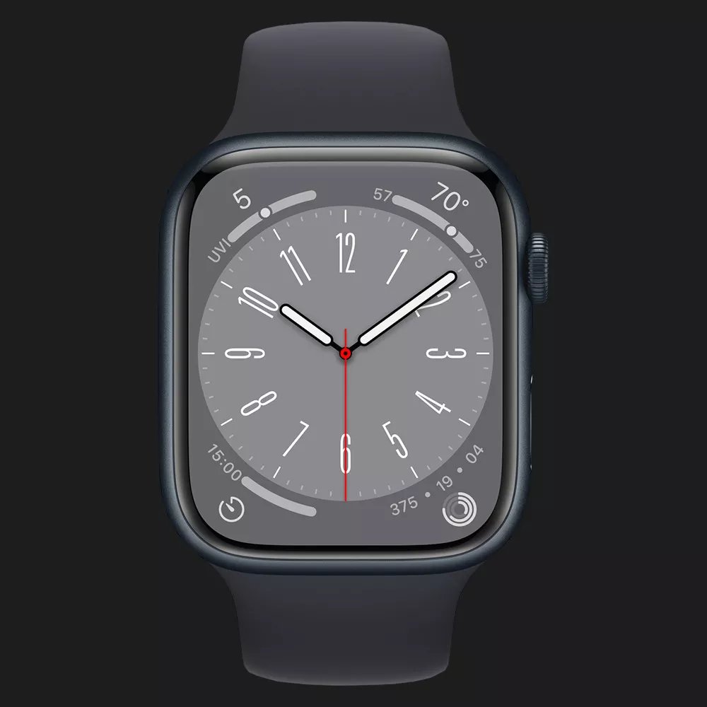 Apple Watch Series 8 41mm Midnight Aluminum Case with Midnight Sport Band (MNP53)