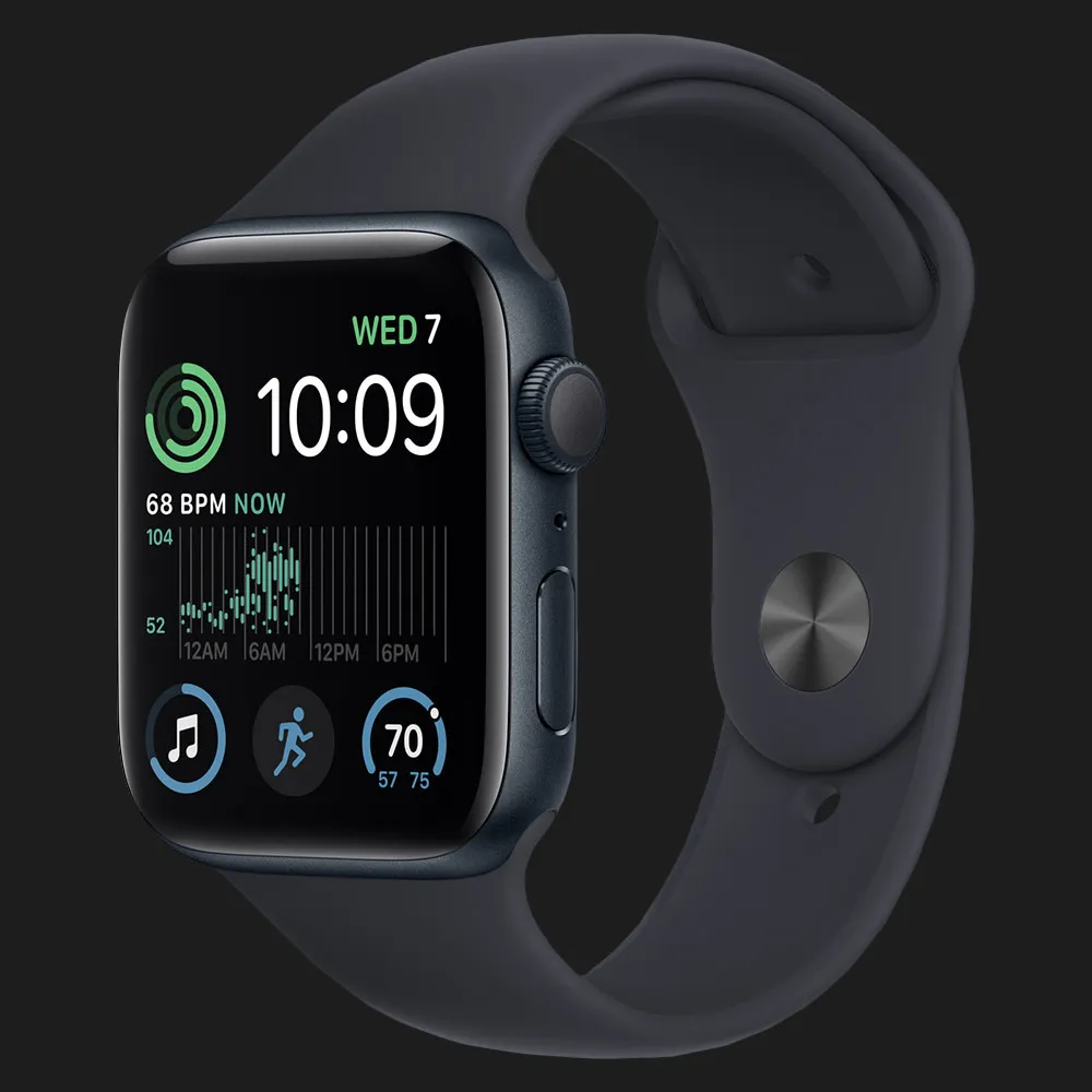 Apple Watch SE 2 40mm Midnight Aluminum Case with Midnight Sport Band (MNJT3)