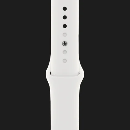 Apple Watch SE 2 44mm Silver Aluminum Case with White Sport Band (MNK23) в Нетішині