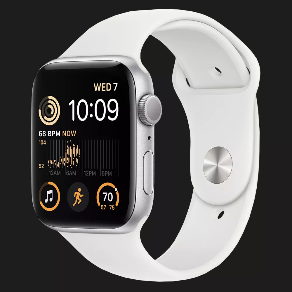 Apple Watch SE 2 40mm Silver Aluminum Case with White Sport Band (MNJV3)