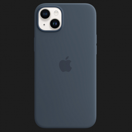 Оригинальный чехол Apple Silicone Case with MagSafe для iPhone 14 (Storm Blue) (MPRV3)