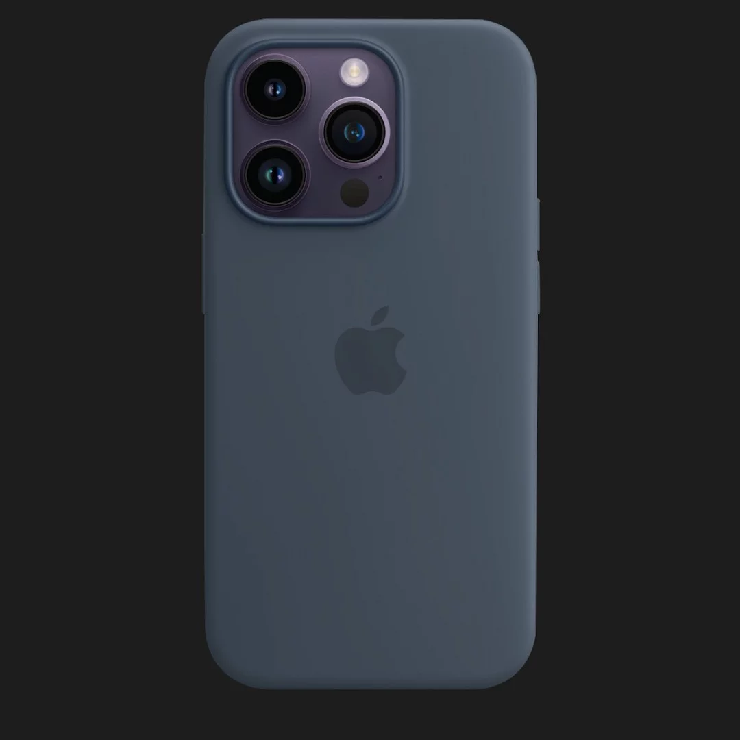 Оригінальний чохол Apple Silicone Case with MagSafe для iPhone 14 Pro Max (Storm Blue) (MPTQ3)
