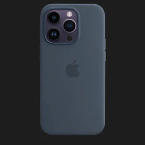 Оригинальный чехол Apple Silicone Case with MagSafe для iPhone 14 Pro Max (Storm Blue) (MPTQ3) в Хмельницком