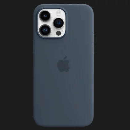 Оригінальний чохол Apple Silicone Case with MagSafe для iPhone 14 Pro Max (Storm Blue) (MPTQ3)