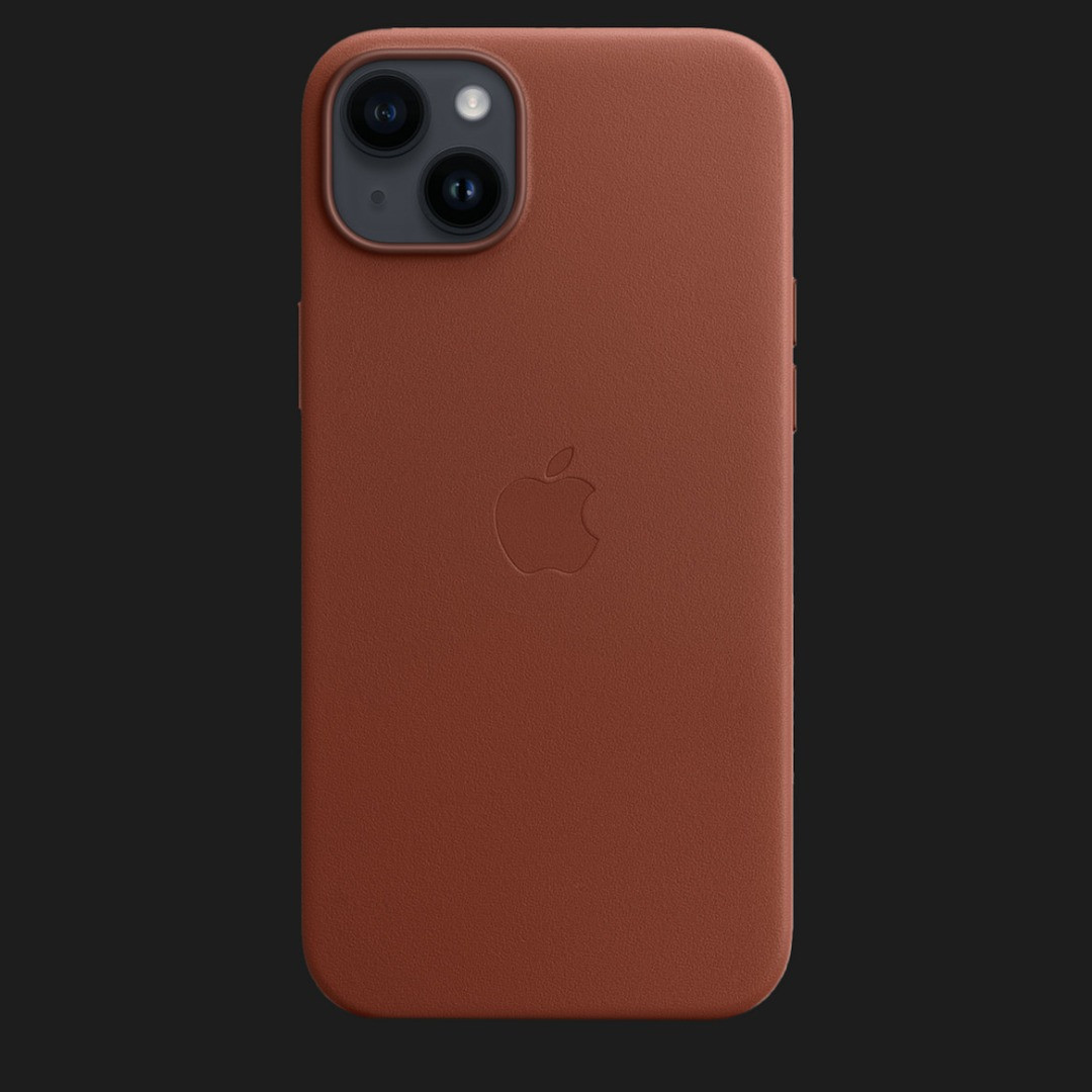 Оригінальний чохол Apple Leather Case with MagSafe для iPhone 14 (Umber) (MPP73)