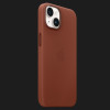Оригинальный чехол Apple Leather Case with MagSafe для iPhone 14 Plus (Umber)