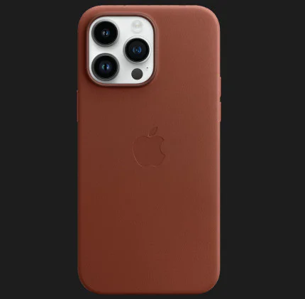 Оригінальний чохол Apple Leather Case with MagSafe для iPhone 14 Pro Max (Umber) (MPPQ3)