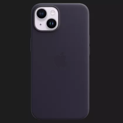 Оригинальный чехол Apple Leather Case with MagSafe для iPhone 14 (Ink) (MPP63) в Житомире