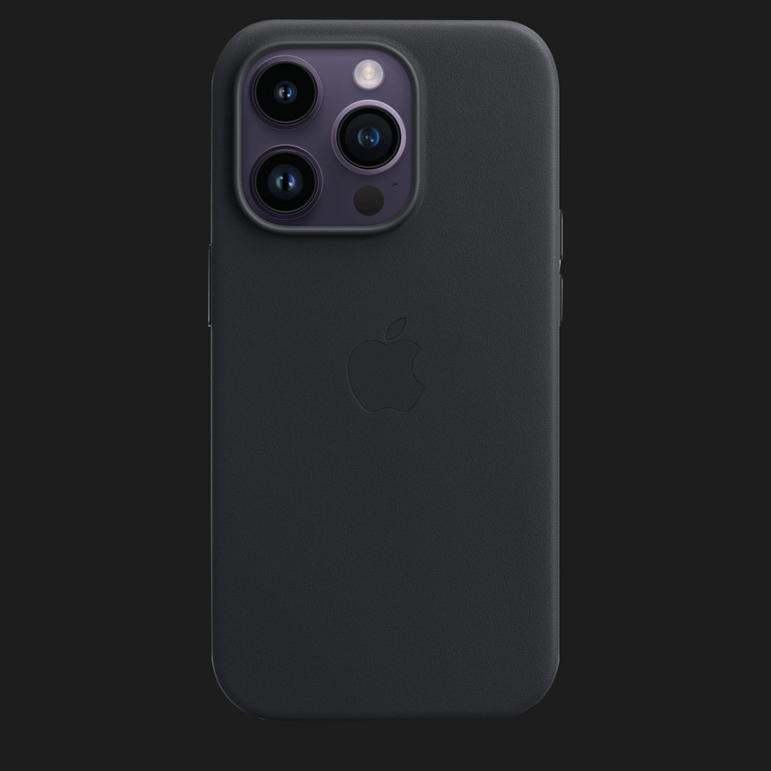 Оригінальний чохол Apple Leather Case with MagSafe для iPhone 14 Pro Max (Midnight) (MPPM3)
