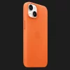 Оригінальний чохол Apple Leather Case with MagSafe для iPhone 14 (Orange) (MPP83)