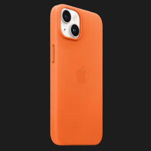 Оригинальный чехол Apple Leather Case with MagSafe для iPhone 14 (Orange) (MPP83) в Хмельницком
