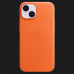 Оригинальный чехол Apple Leather Case with MagSafe для iPhone 14 Plus (Orange)