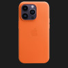 Оригінальний чохол Apple Leather Case with MagSafe для iPhone 14 Pro Max (Orange) (MPPR3)