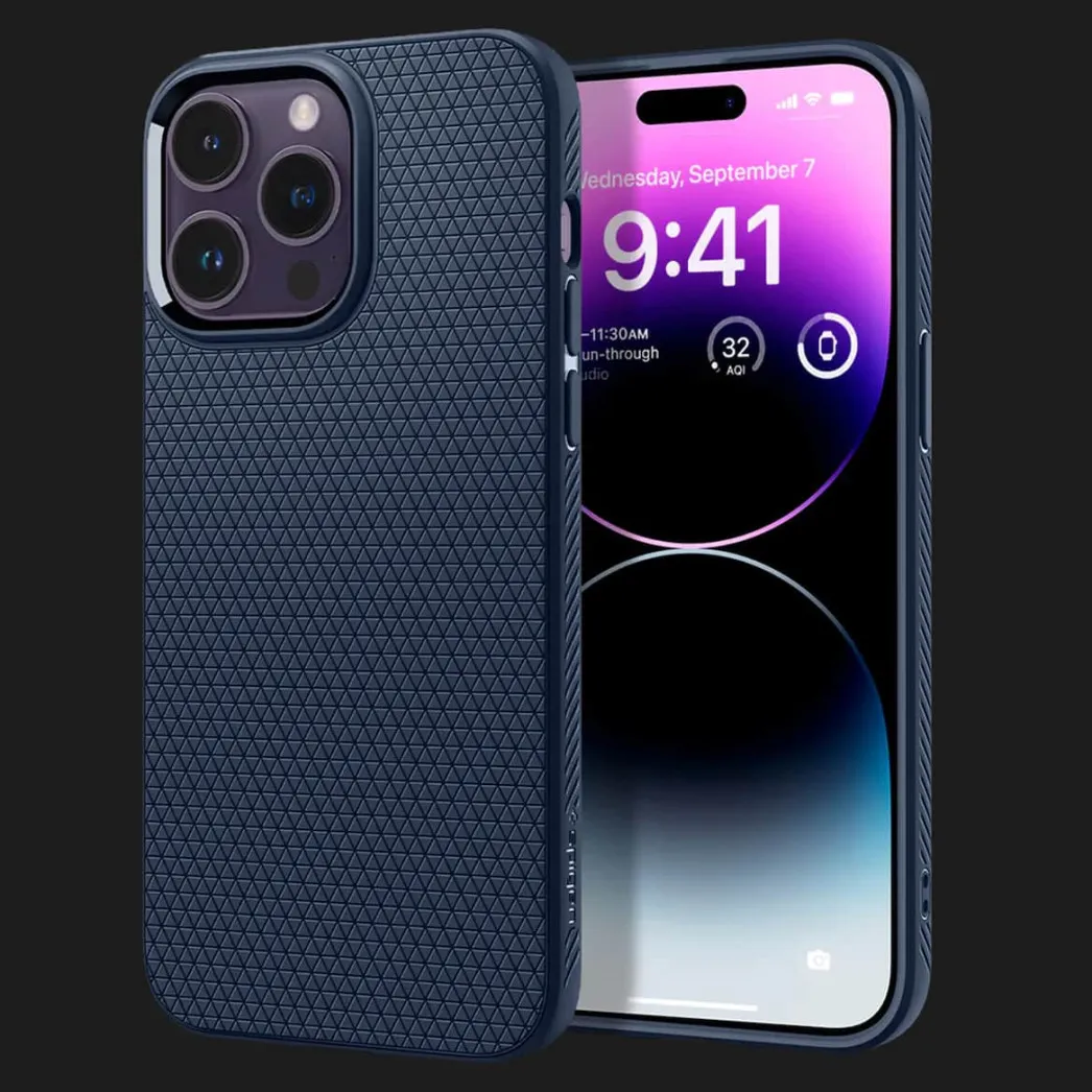 Чохол Spigen Liquid Air для iPhone 14 Pro (Navy Blue)